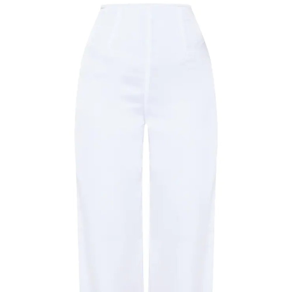 NWT PrettyLittleThing Sheer White Wide Leg Pants - Picture 5 of 11